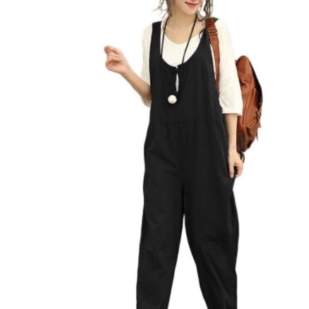 NWT Navy oversized overalls romper